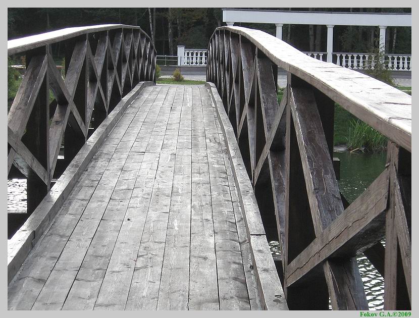 Вид на мостик с берега в ботаническом саду. http://iloveua.org/article/82