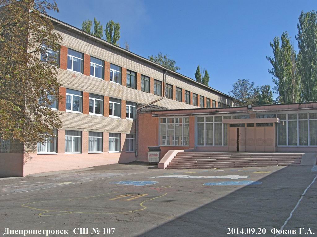 Днепропетровск, средняя школа № 107, вход